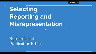 Selective Reporting and Misrepresentation of data Research and Publication ethics Phd coursework [upl. by Ahsel]