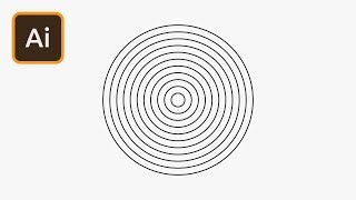 Concentric Circles in Illustrator  2 Minute Tutorial [upl. by Haddad]