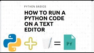 Python Basics  How to run a code with a text editor [upl. by Southard]