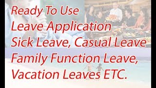 How to Write Leave Application Sick Leave Vacation Leave Family Need Family Function [upl. by Ociram]