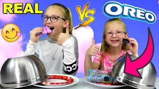 REAL FOOD vs OREOS CHALLENGE [upl. by Aimerej736]