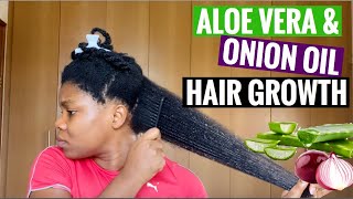 Aloe Vera and Onion Juice FOR HAIR GROWTH DIY [upl. by Waxman713]