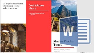 WORD Como HACER un TRIPTICO en WORD 20162019 [upl. by Aynosal614]