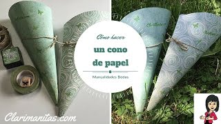 Como hacer un cono de papel [upl. by Adao]