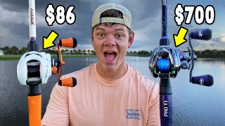 Cheapest vs Most Expensive Fishing Rod amp Reel Surprising [upl. by Melonie]