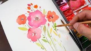 Watercolor painting for beginners simple and easy [upl. by Cowles]