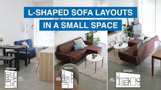 LShaped Sofa Layouts in a Small Space  MF Home TV [upl. by Neyrb809]