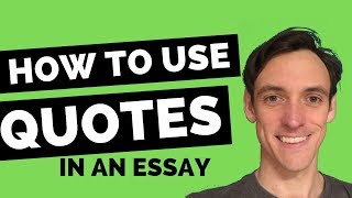 How to Quote in an Essay 5 Simple Steps [upl. by Ahtram]