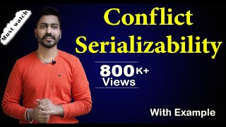 Lec84 Conflict Serializability  Precedence Graph  Transaction  DBMS [upl. by Atinhoj]